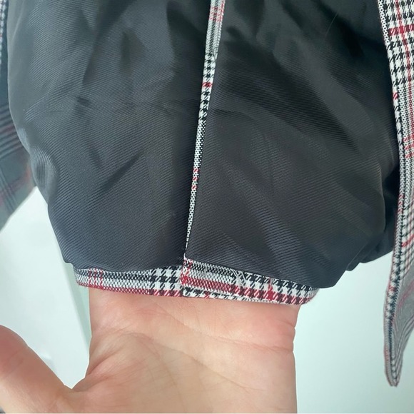 NWOT Zara basic gray plaid checkered coat blazer XS - Picture 9 of 13
